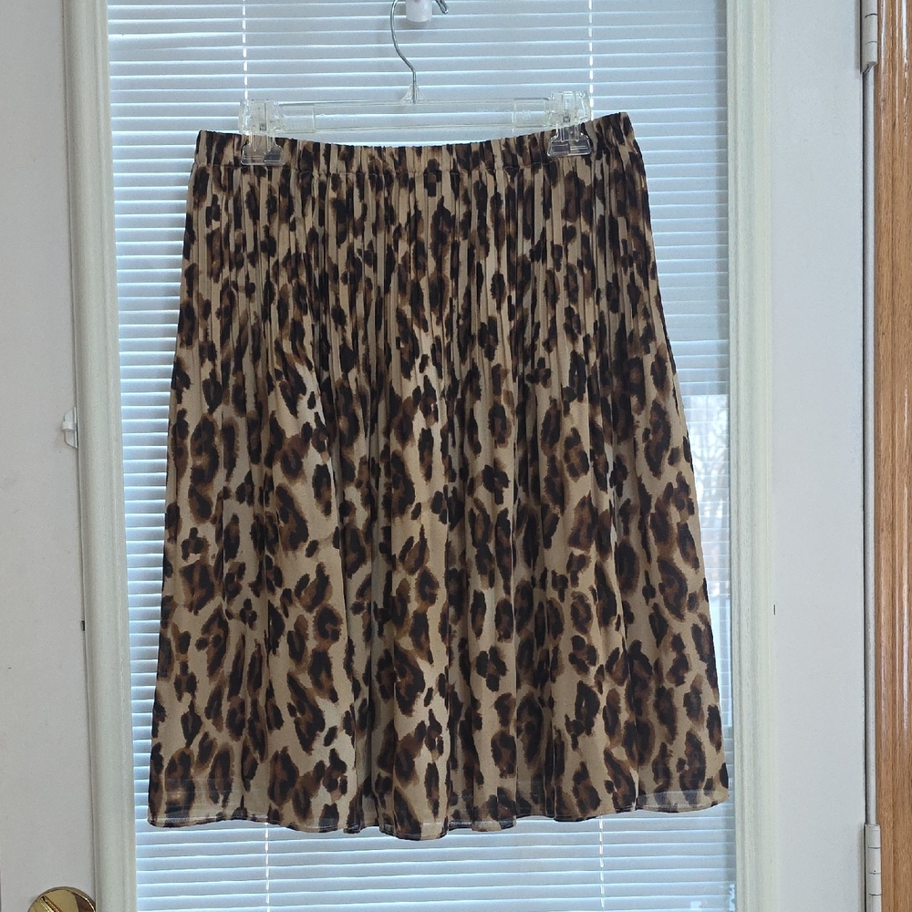 Sunny Leigh Brown Leopard A-Line Skirt - Picture 7 of 9